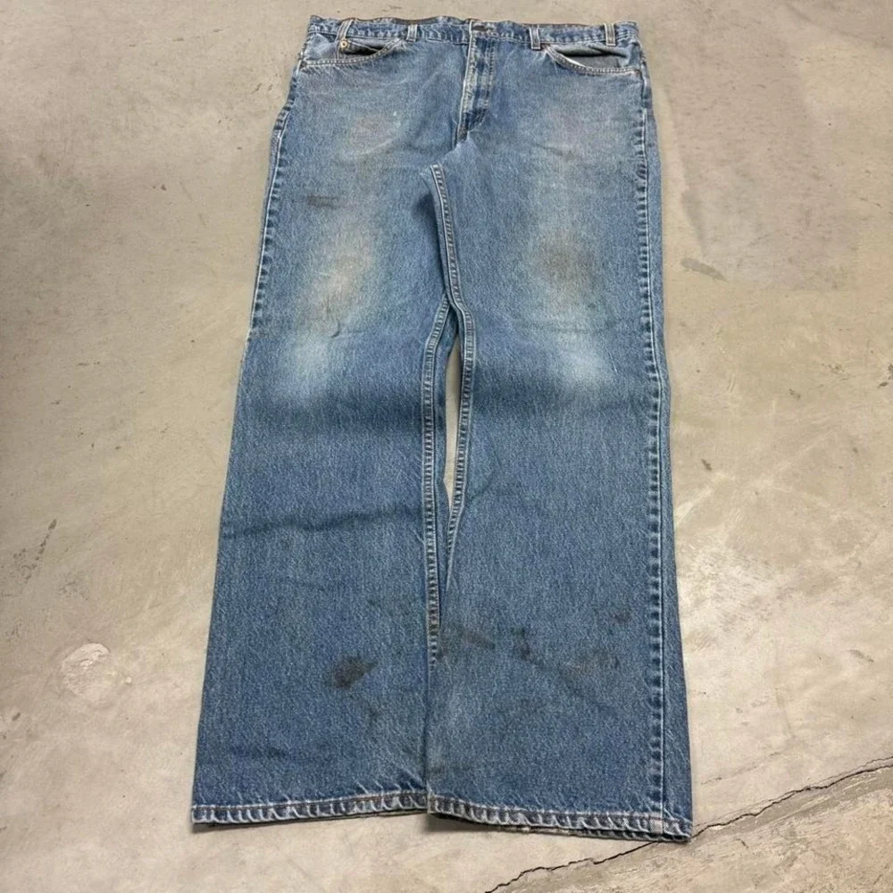 Vintage Orange Tab‎ Baggy Bootcut Levi's 517 Denim Jeans